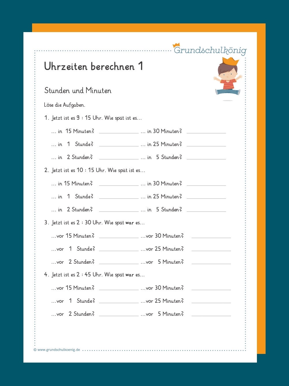 Uhrzeit Lernen Zeitangaben