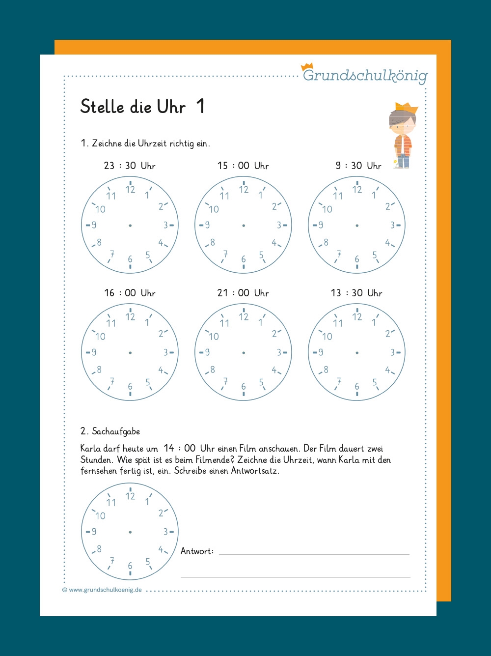 Uhrzeit Lernen Zeitangaben