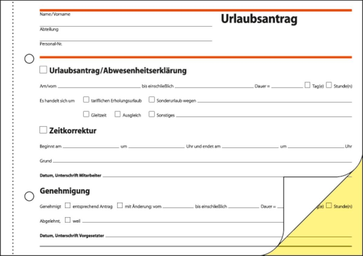 Urlaubsantrag MIT Kalender Vorlage Word