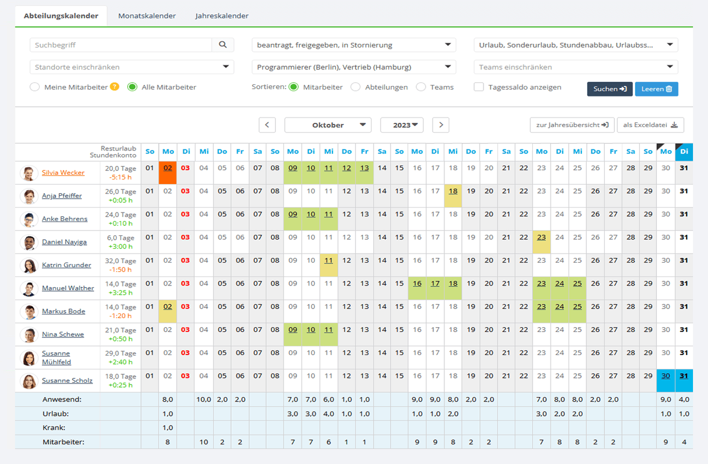Urlaubsplaner Software F r Firmen Und Mitarbeiter Timetape