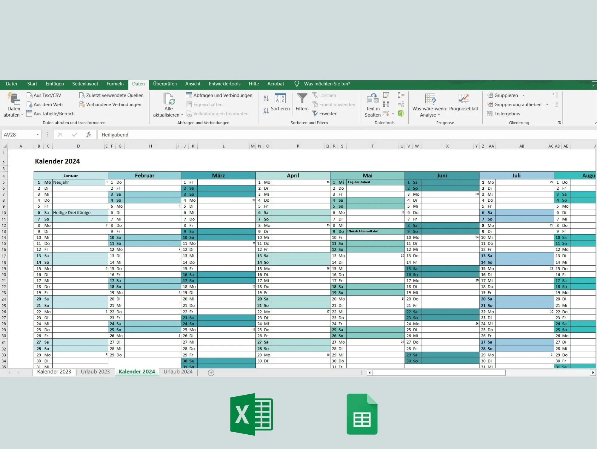 Kalender Wochenenden Ausbleneden Excel