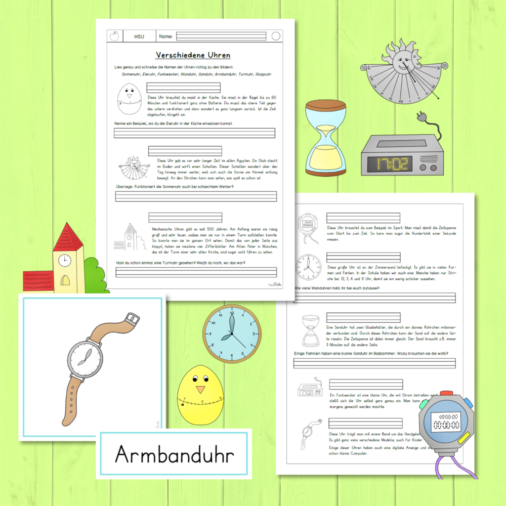 Verschiedene Uhren Frau Locke