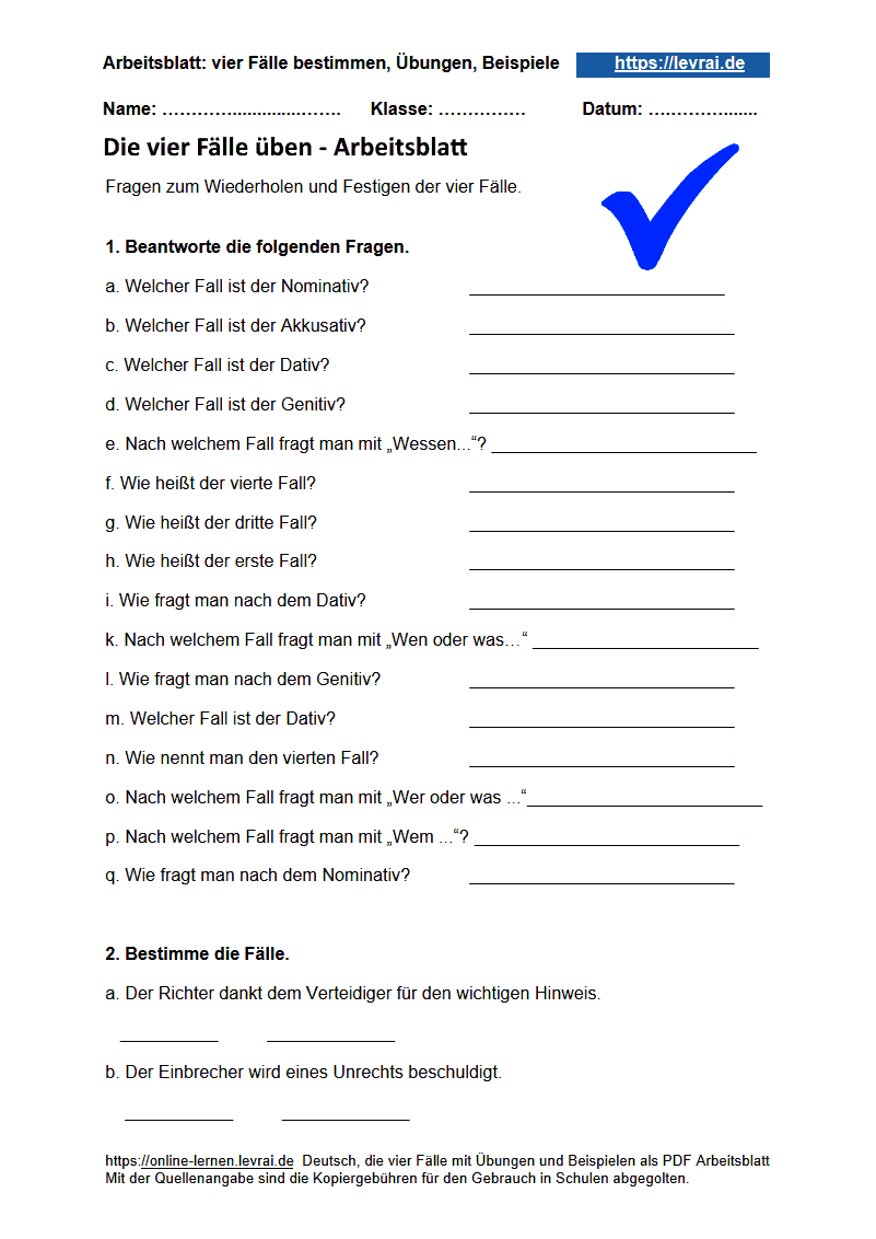 Grammatik Arbeitsblätter Für Klasse 4
