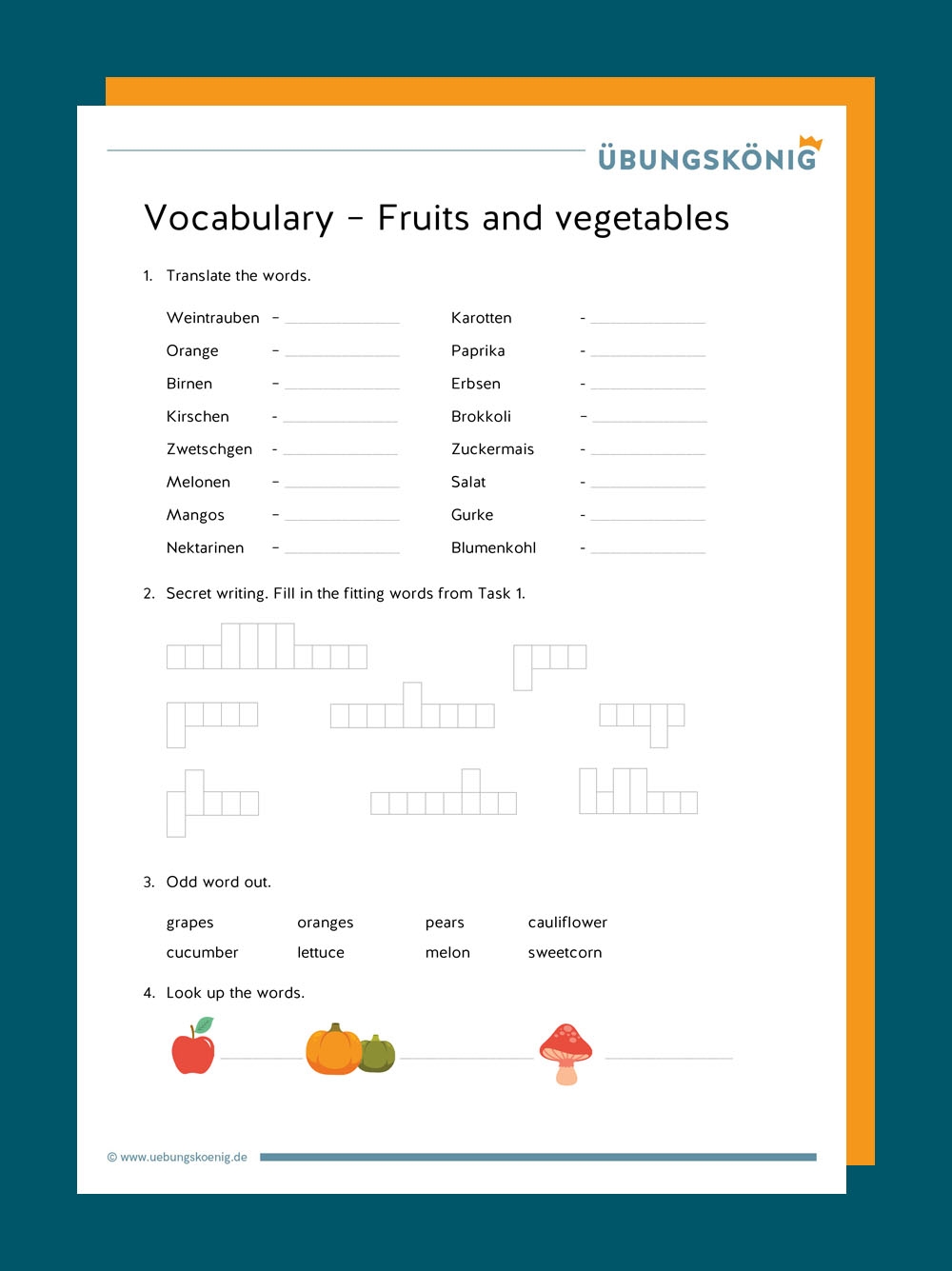 Vocabulary Vokabel bungen