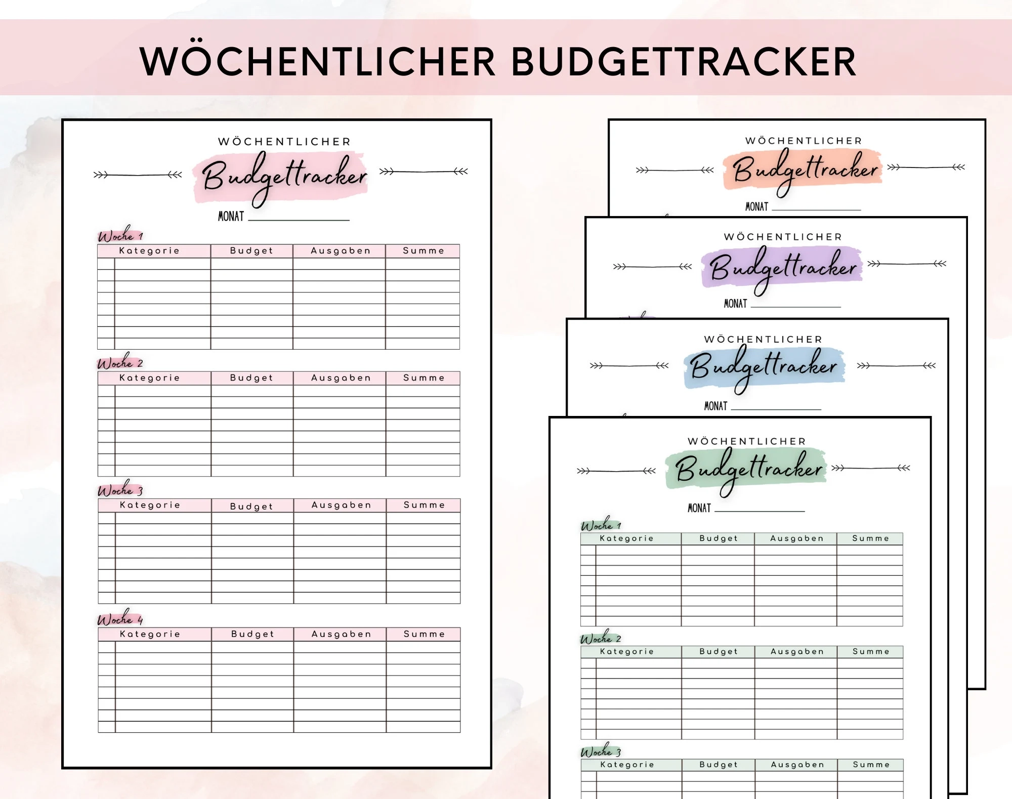 Kalender Template Monatübersicht