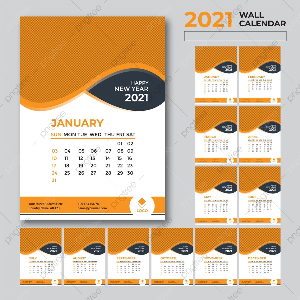 Wall Calendar Template Design Premium Vector Template Download On Pngtree