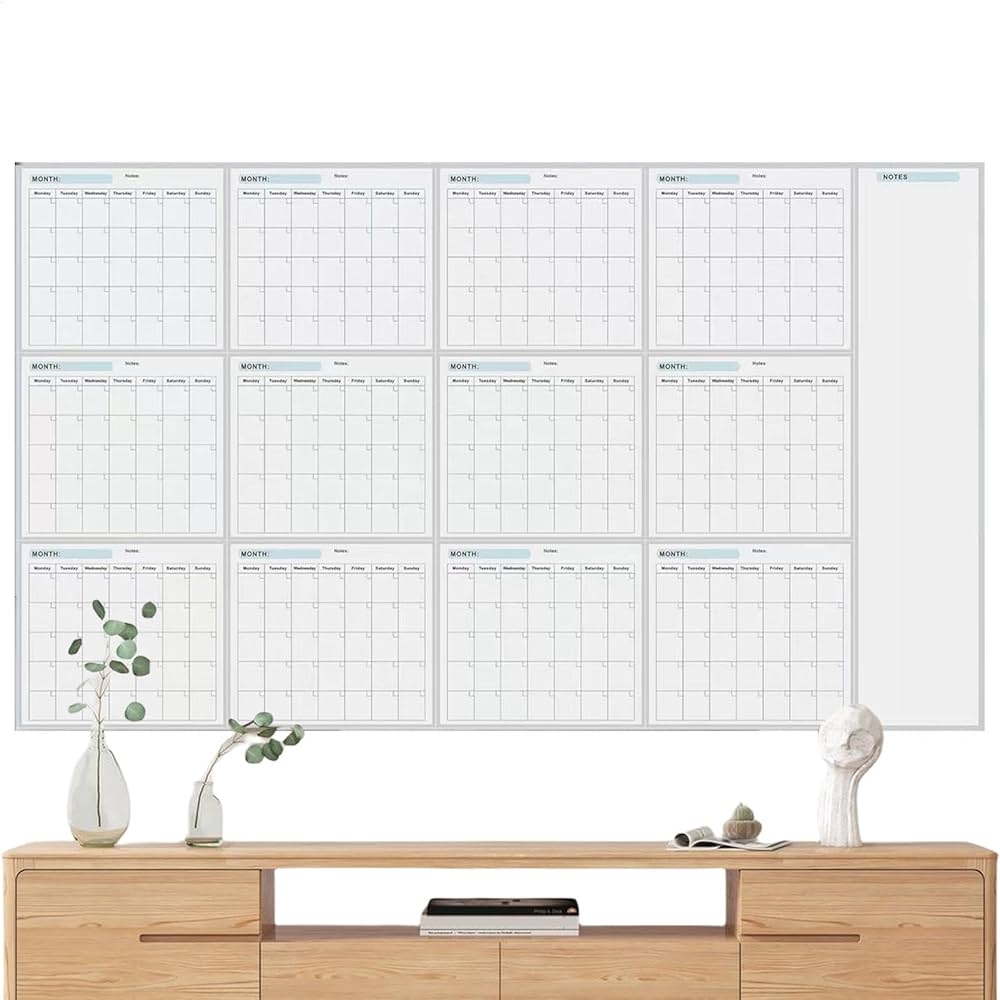 Wandkalender Trocken Abwischbar Gro er Aktualisierter Jahreskalender Jahresplaner Kalender L schbarer Wandkalender Blanko Undatierter Jahreskalender Ganzjahreskalender Zum Organisieren Planen Amazon de B robedarf Schreibwaren