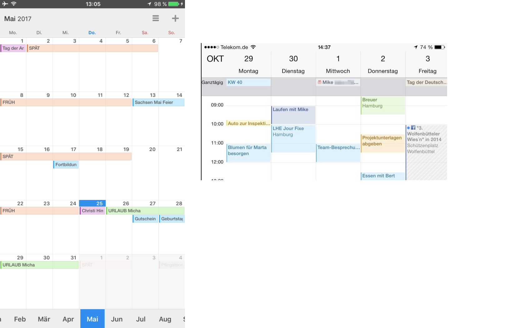 Warum Gibt Es Auf Der IPhone Kalender App Apple Community