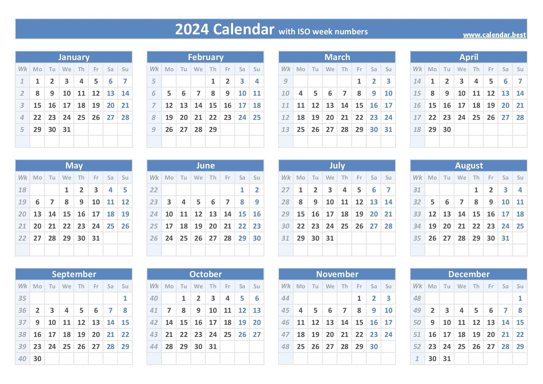 Week 10 2024 Dates Calendar And Weekly Schedule To Print