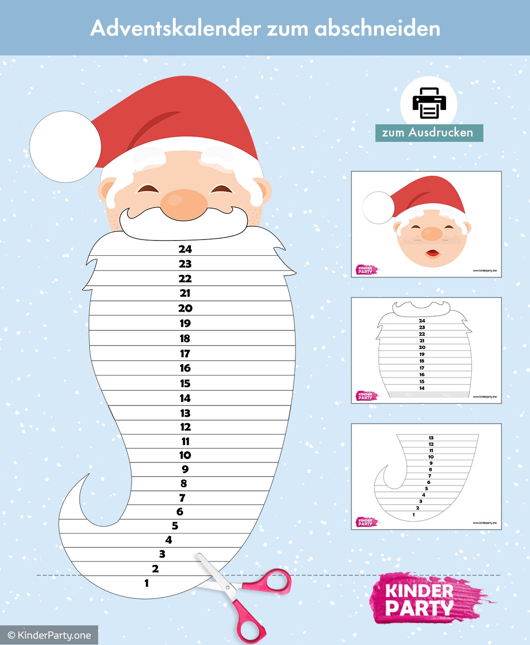 Countdown Kalender Kinder Ausdrucken