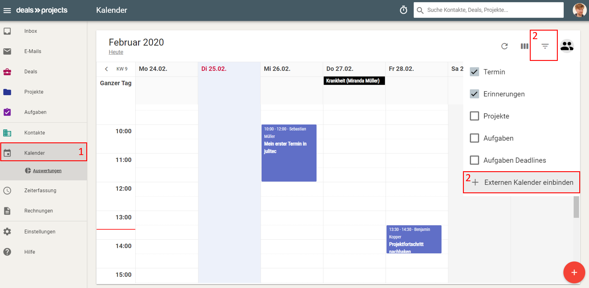 Wandkalender MIT Gmail Account