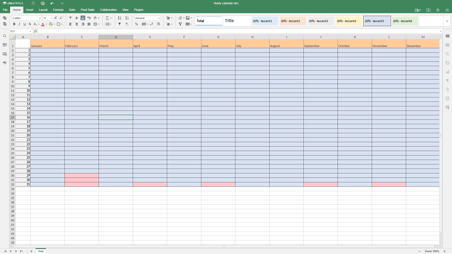 Excel Monatskalender Erstellen