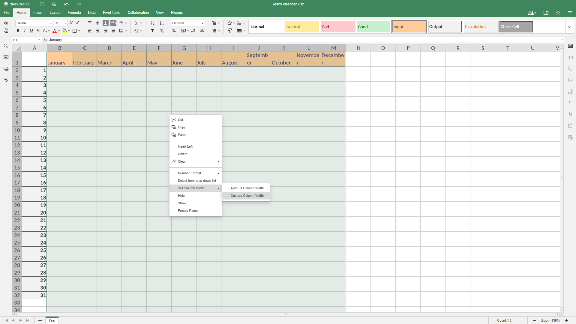 Wie Kann Man Excel Kalender Erstellen ONLYOFFICE Blog