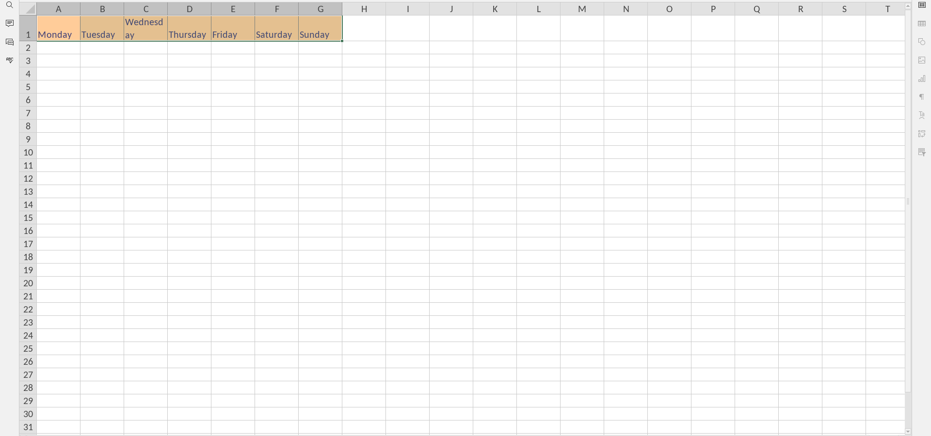 Tabelle Als Kalender