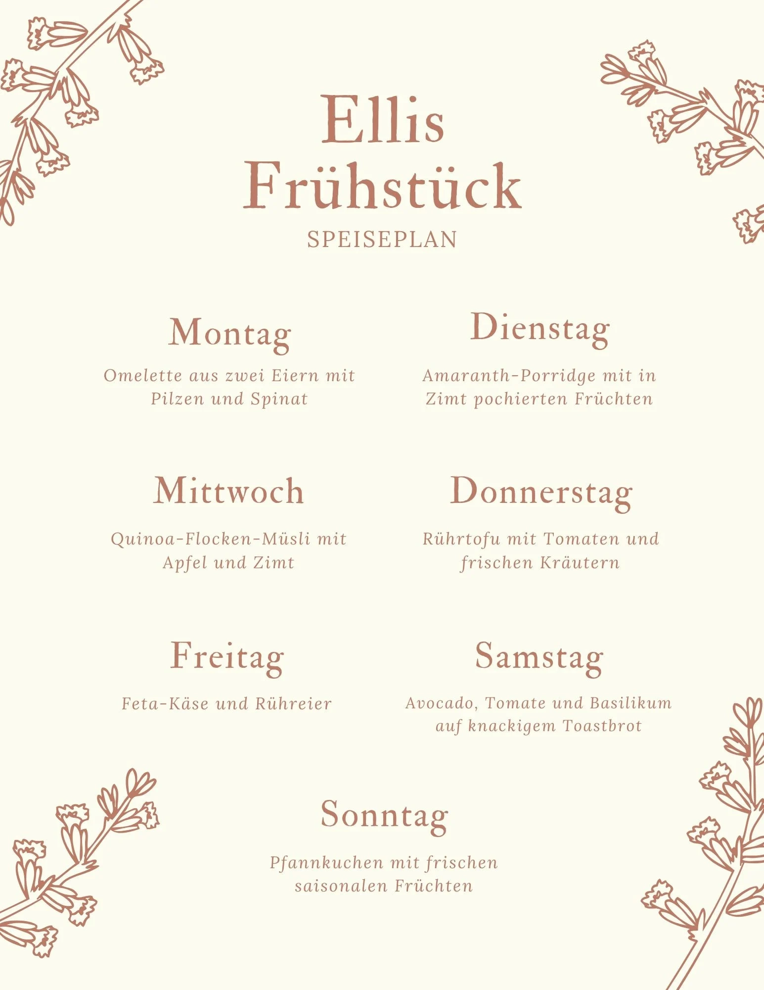 Essensplaner Zum Ausdrucken Kostenlos