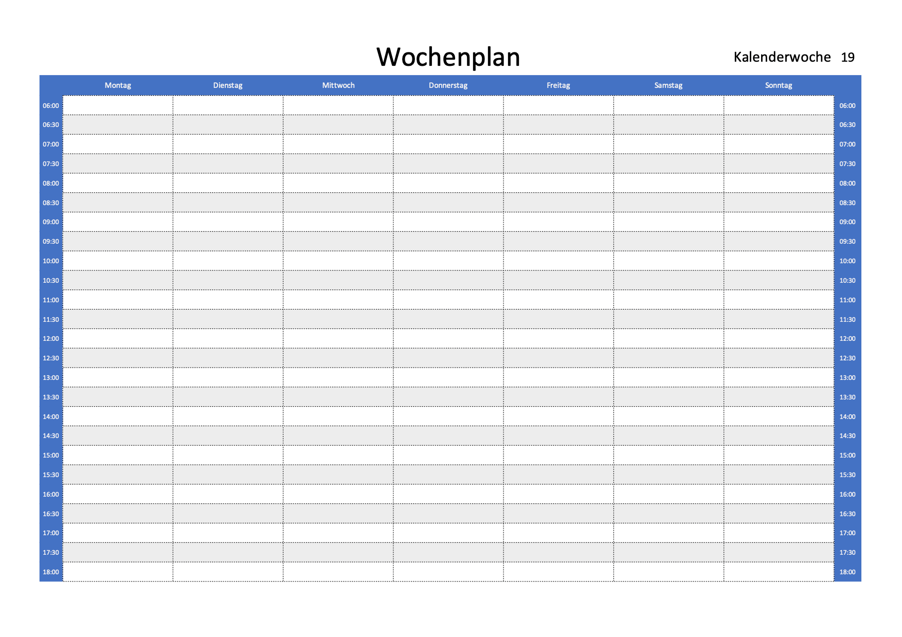 Wochenplan Vorlage Gratis Excel Word Vorlage Vorla ch