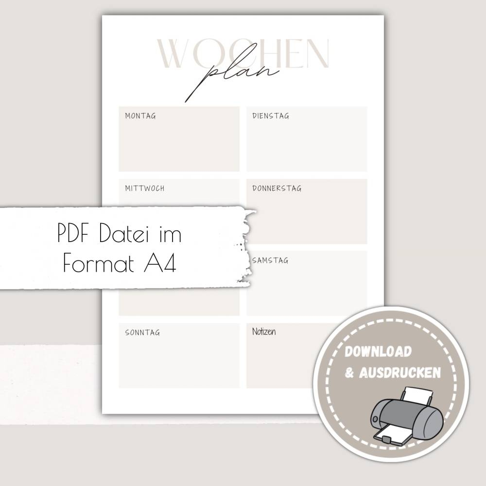 Wochenkalender Ausdrucken Kostenlos