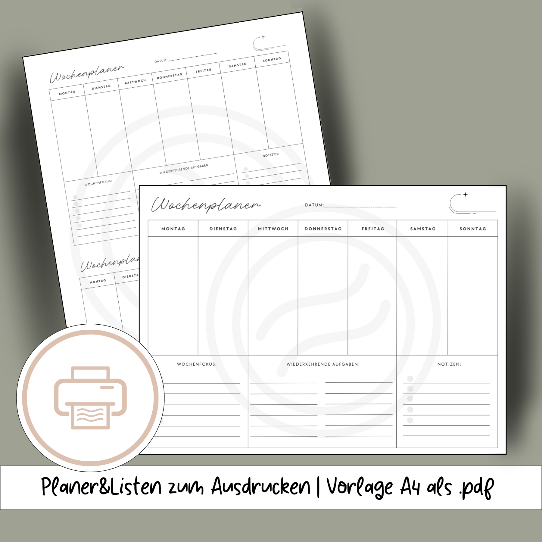 Wochenplaner Zum Ausdrucken Mit Wochenfokus Kaufen Wochenplaner Zum Ausdrucken Mit Wochenfokus Kaufen