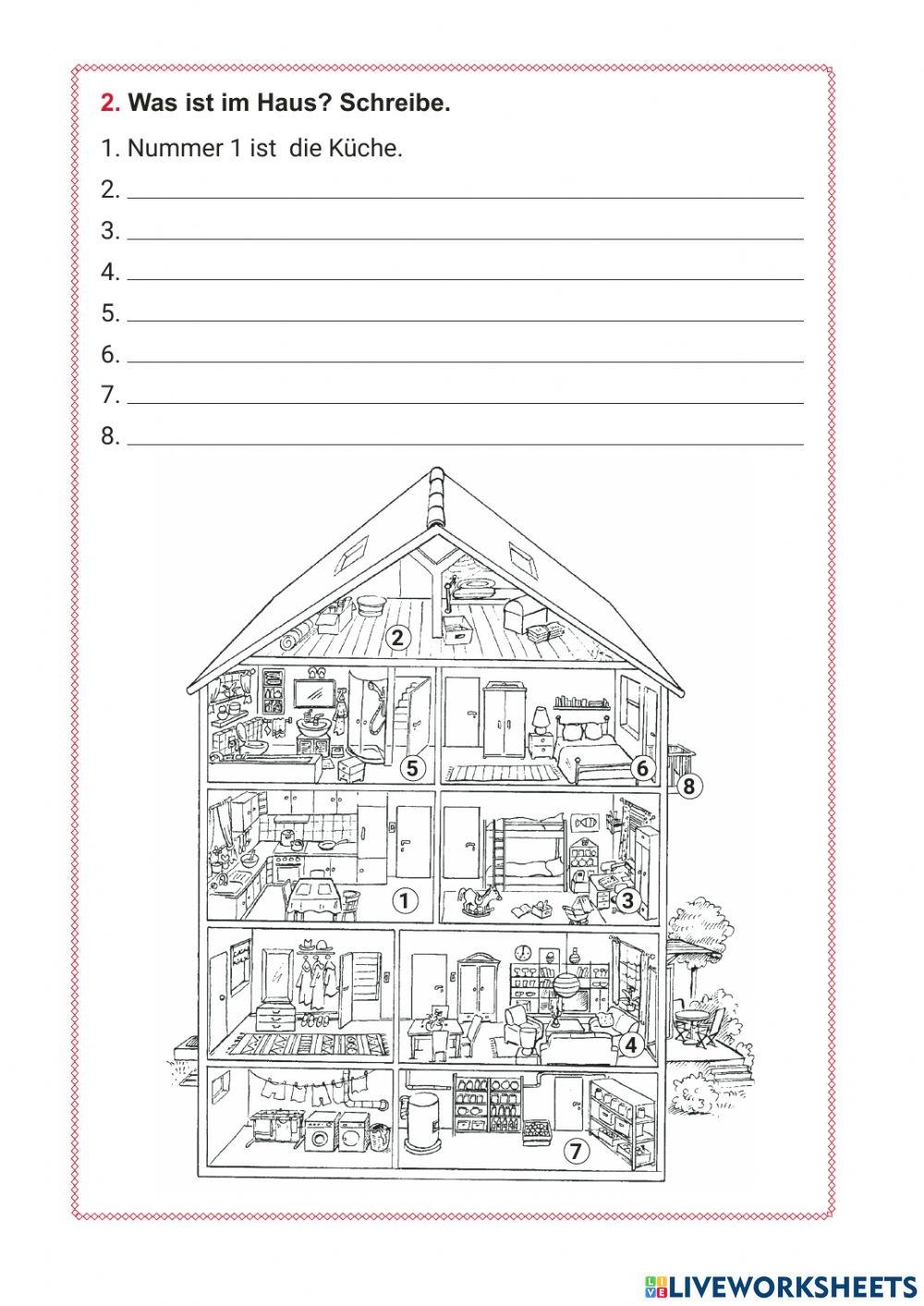Englisch Arbeitsblätter 4. Klasse House