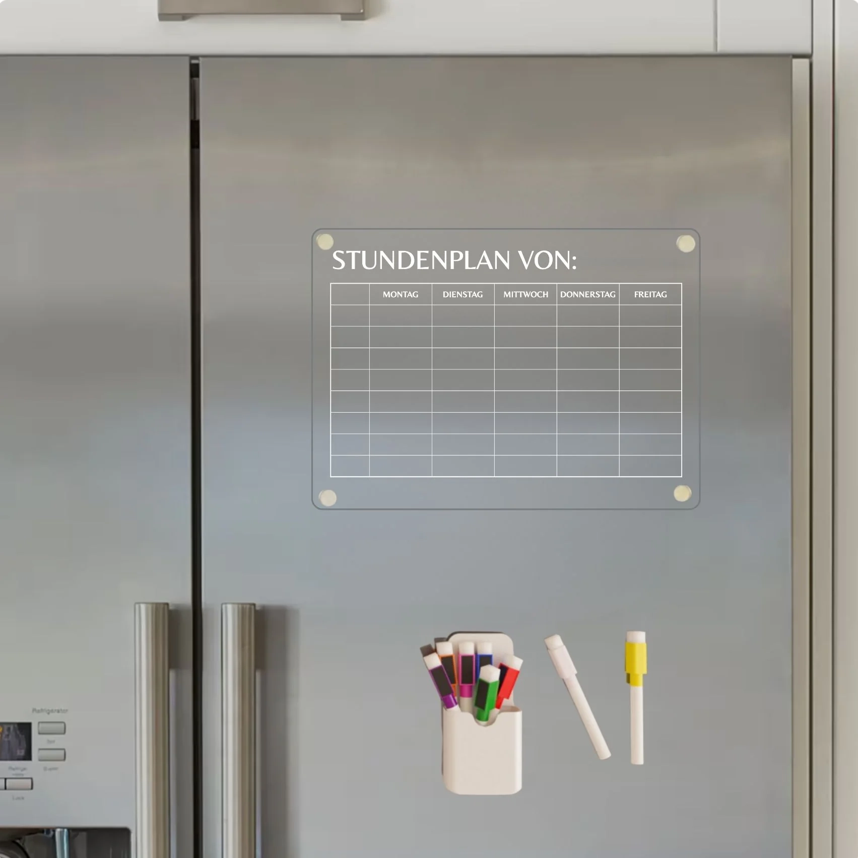 Wunsch Kalender K hlschrankplaner Magnetische K hlschrank Shopping List Wei Schwarz 20x30cm 