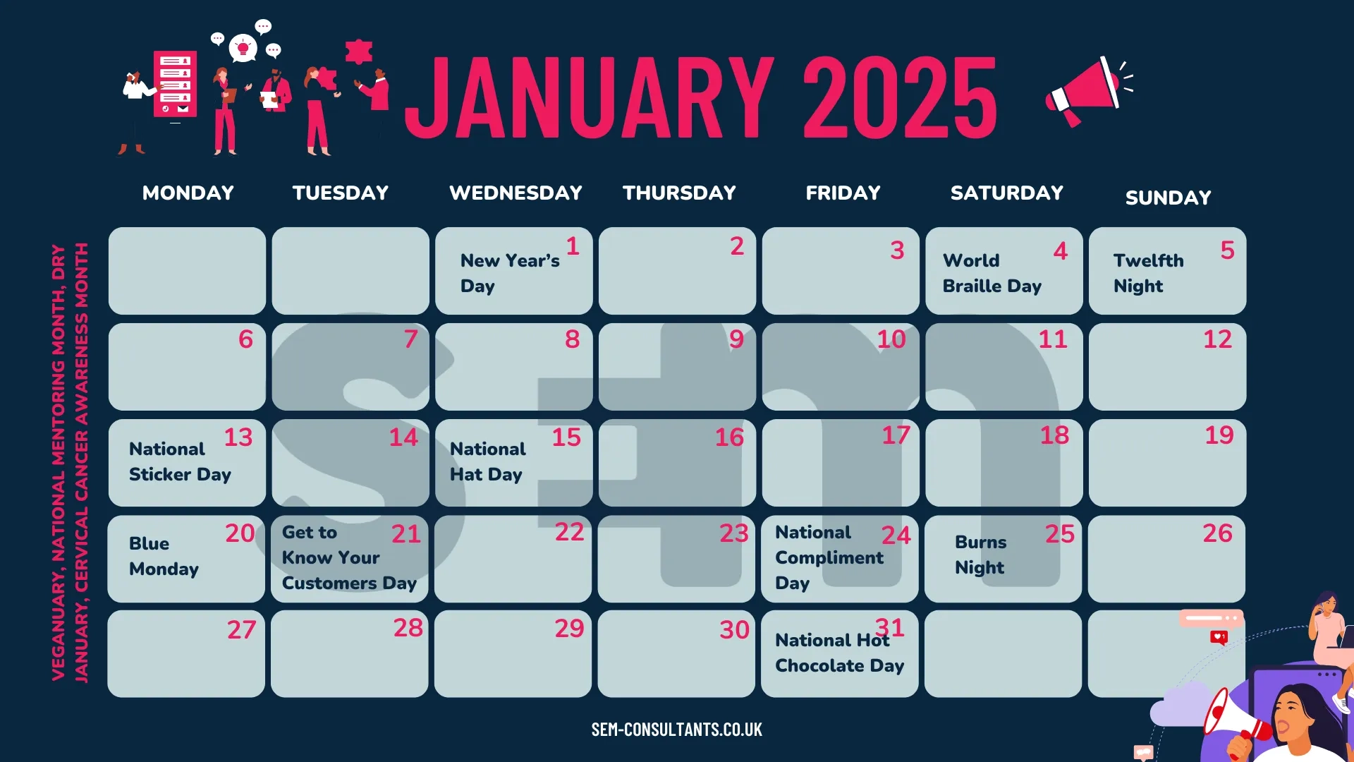 Kalender 2025 PDF UK