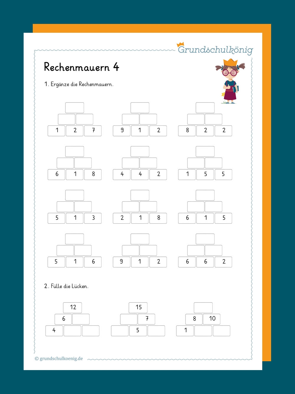 Zahlenmauern Rechenmauern