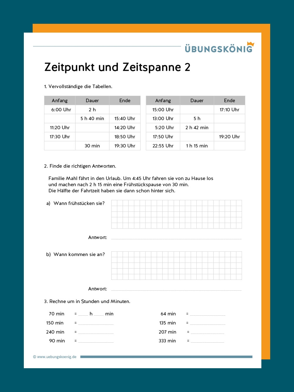 Zeit Umrechnen Arbeitsblätter