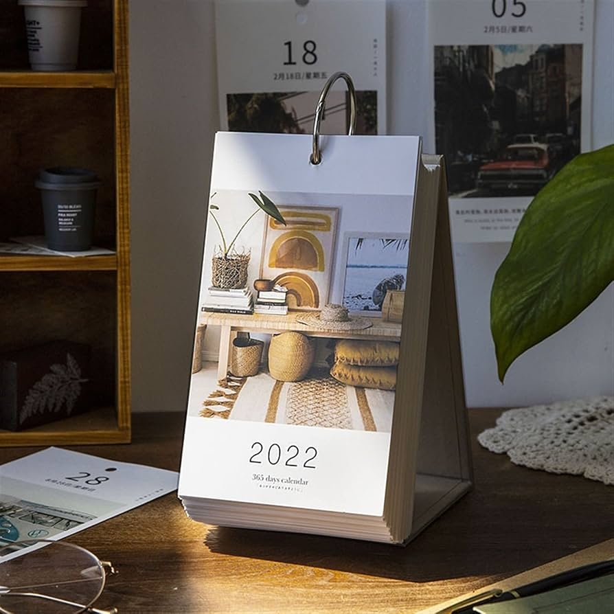 ZYZSTR 365 Tage Tischkalender Mit Ring Tragbarer Tischkalender Verdicken Sie Die Innenseite Multifunktionales Abnehmbares Kalender Memo Amazon de B robedarf Schreibwaren